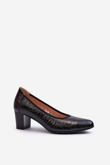 avec effet laqué Chaussures avec impression couleur noir Cynania