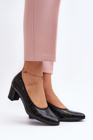 avec effet laqué Chaussures avec impression couleur noir Cynania 2