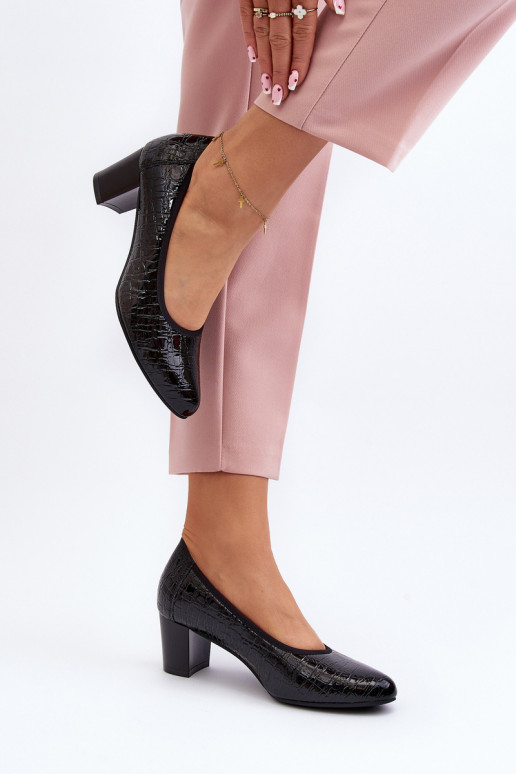 avec effet laqué Chaussures avec impression couleur noir Cynania avec effet laqué Chaussures avec impression couleur noir Cynania