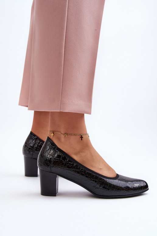 avec effet laqué Chaussures avec impression couleur noir Cynania avec effet laqué Chaussures avec impression couleur noir Cynania