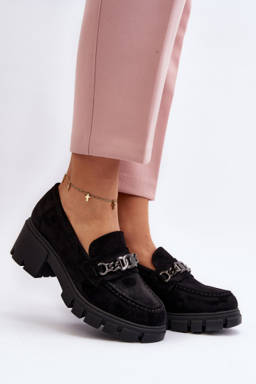 Mocassins à talon large de couleur noire Eriella 2