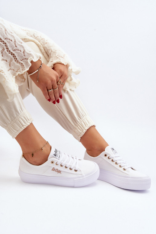 Chaussures plateforme pour femmes Lee Cooper LCW-24-31-2725 blanc