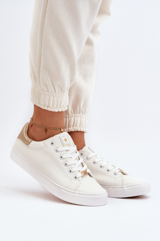 Chaussures de loisirs en éco-cuir de couleur blanche Tiraelle