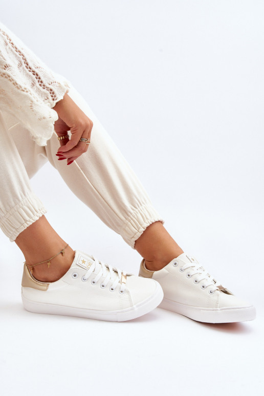 Chaussures de loisirs en éco-cuir de couleur blanche Tiraelle