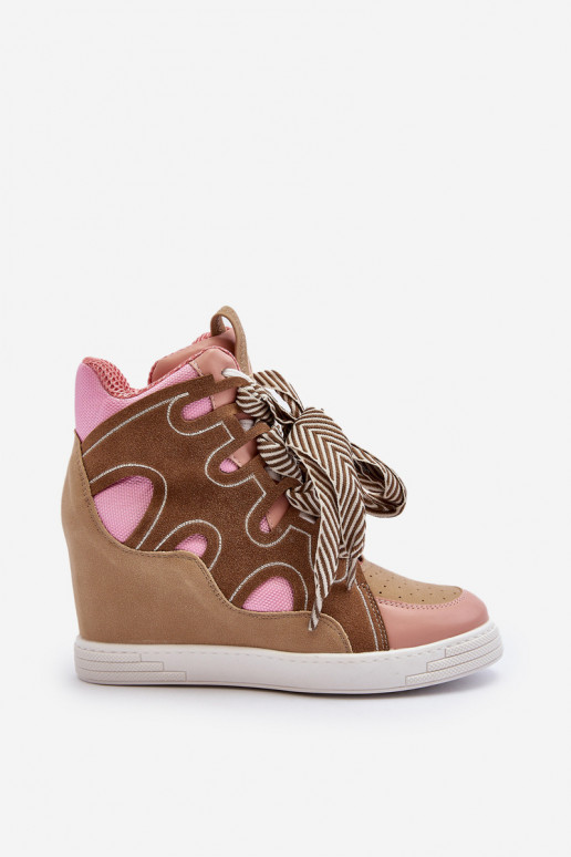 Baskets modèle chaussures couleur rose Leoppa
