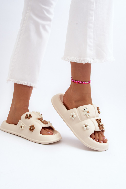 Chaussons légers avec de beaux détails en beige Cambrina