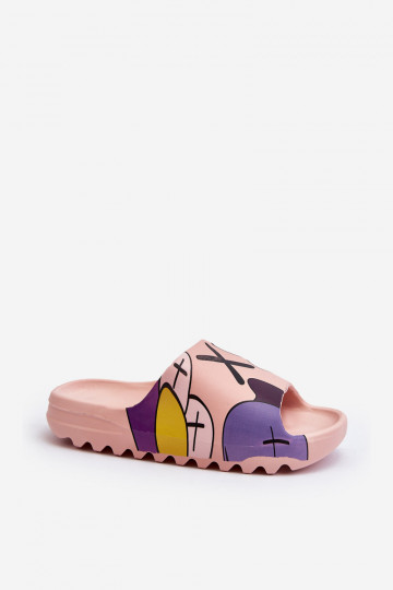 Chaussons en caoutchouc avec monstres roses 2