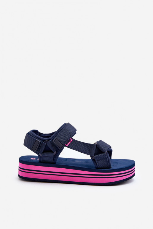 Sandales plateforme femme Lee Cooper LCW-24-05-2754L bleu foncé