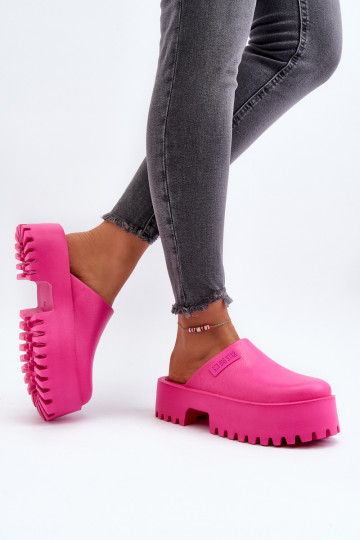 Chaussons pour femmes à semelles massives à la mode Big Star NN274019 couleur rose 2