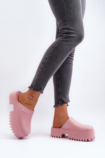 Chaussons à semelles massives à la mode Big Star NN274020 couleur rose