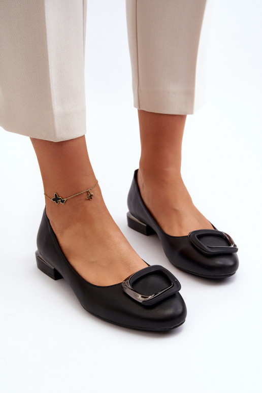 Ballerines à boucles Sergio Leone BL203 noir