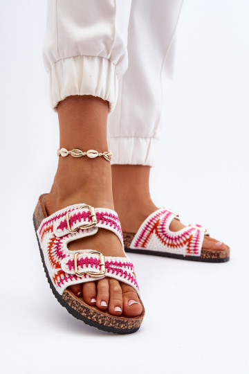 Chaussons de couleur blanche Fannea 2