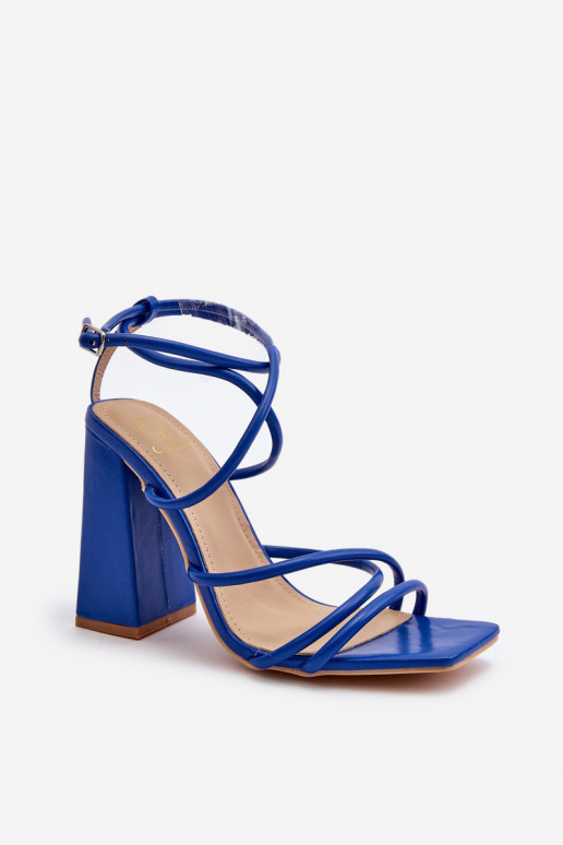 Élégantes sandales à talons en bleu Josette