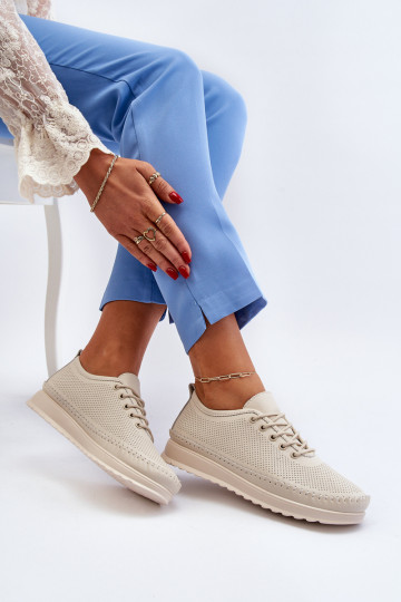 Chaussures style sport Chaussures de loisirs couleur beige Lalnai 2