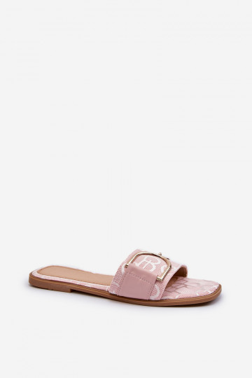 avec brillance Chaussons pour femmes avec ornements en rose Taleci