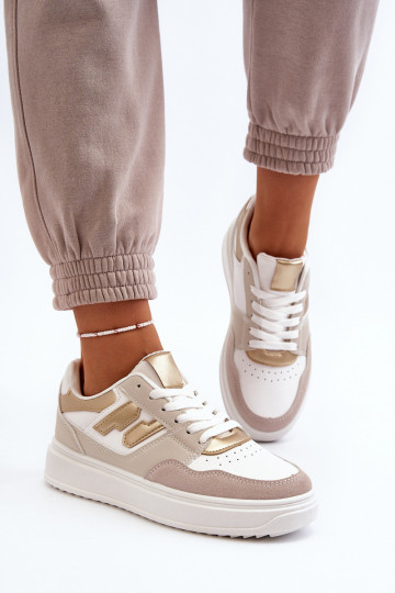 Baskets modèle chaussures beige Régines