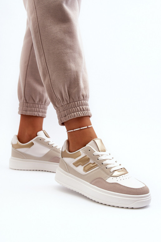 Baskets modèle chaussures beige Régines