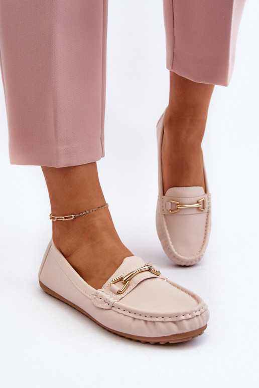 Mocassins modèle classique avec ornements couleur beige Ainslee