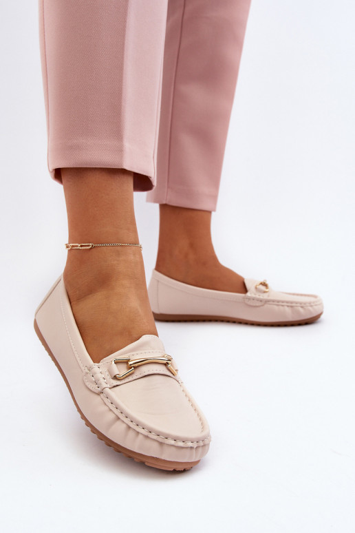 Mocassins modèle classique avec ornements couleur beige Ainslee