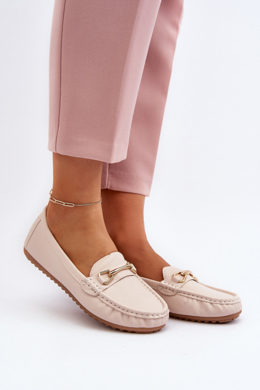 Mocassins modèle classique avec ornements couleur beige Ainslee