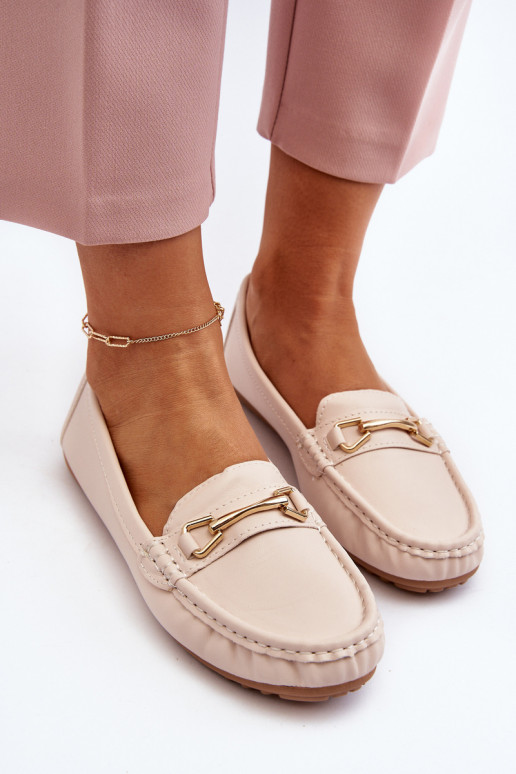 Mocassins modèle classique avec ornements couleur beige Ainslee