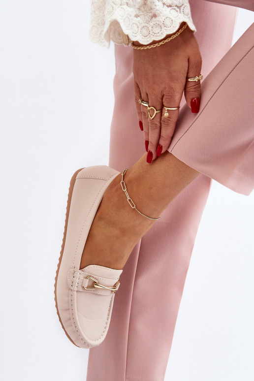 Mocassins modèle classique avec ornements couleur beige Ainslee