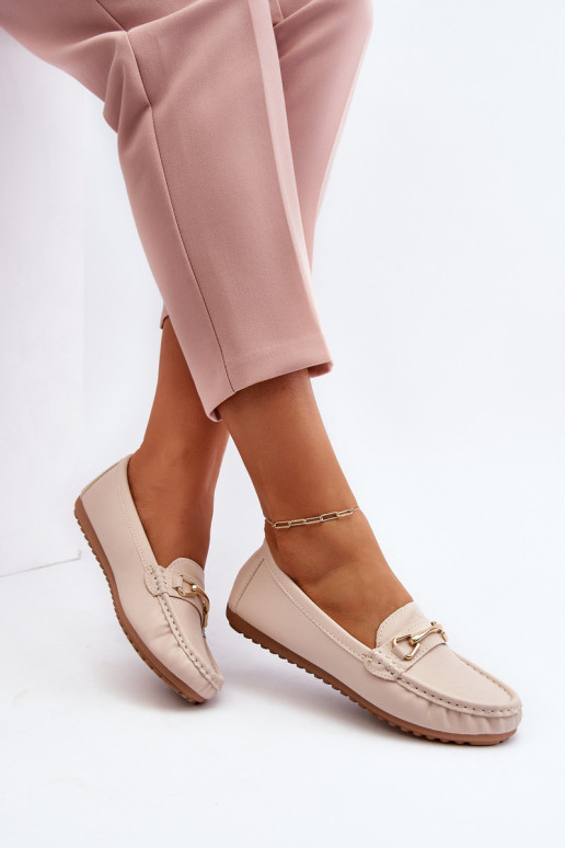 Mocassins modèle classique avec ornements couleur beige Ainslee