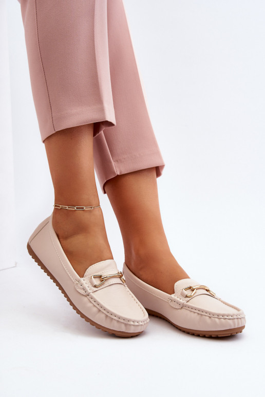 Mocassins modèle classique avec ornements couleur beige Ainslee