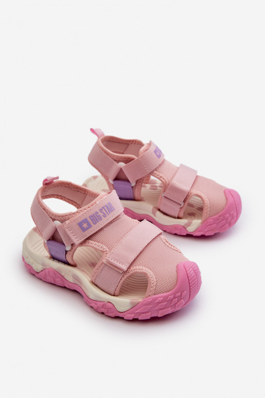sandales Enfant avec attaches adhésives Big Star NN374238 couleur rose