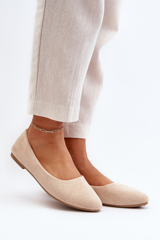 Ballerines suède beige Kommia