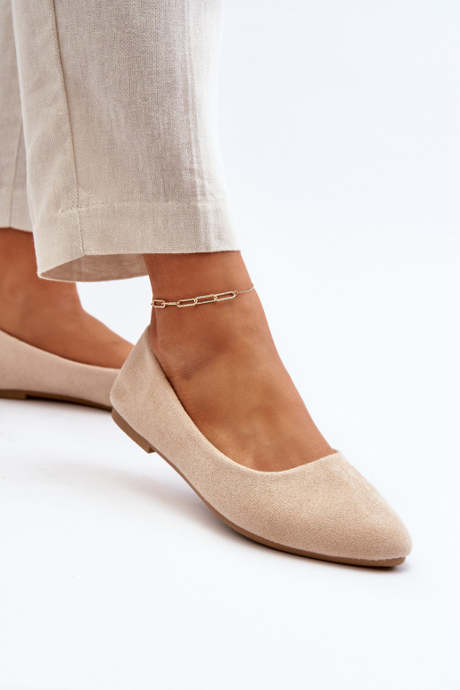 Ballerines suède beige Kommia