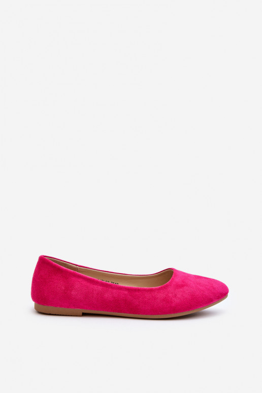 Ballerines en daim couleur rose Kommia