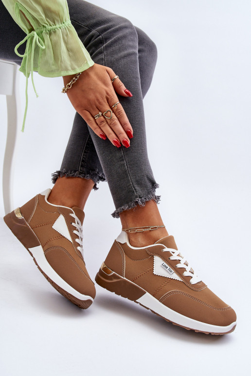 chaussures de sport Sneakers modèle chaussures couleur marron Vovella