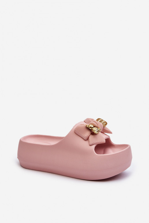 Chaussons légers Chaussons femme avec rubans rose Salessa Chaussons légers Chaussons femme avec rubans rose Salessa