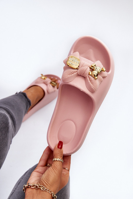 Chaussons légers Chaussons femme avec rubans rose Salessa Chaussons légers Chaussons femme avec rubans rose Salessa