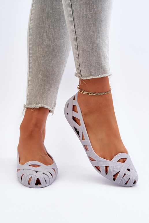 Ballerine en caoutchouc couleur gris Salam