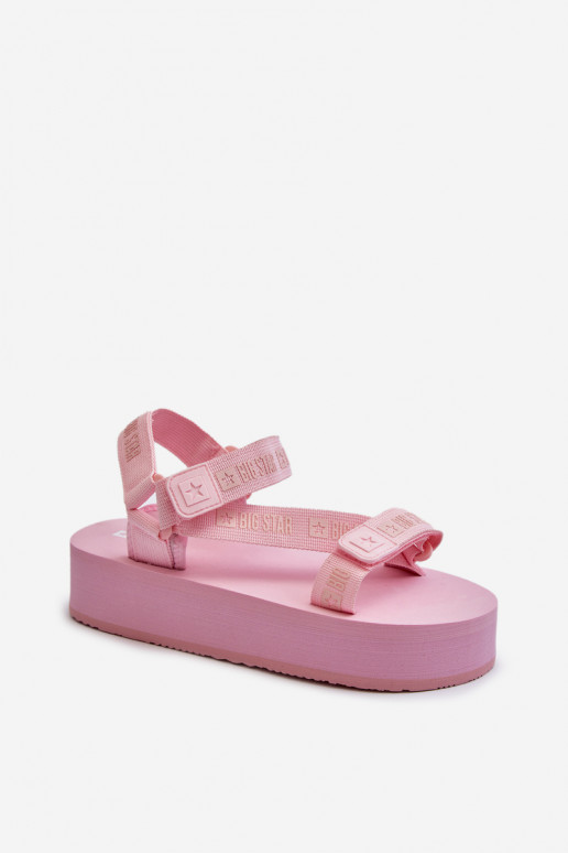 Sandales femme à plateforme Big Star NN274A529 couleur rose