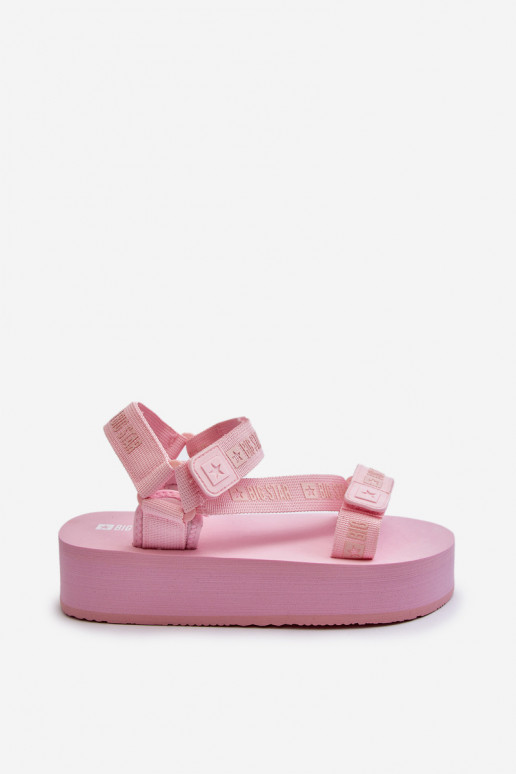 Sandales femme à plateforme Big Star NN274A529 couleur rose