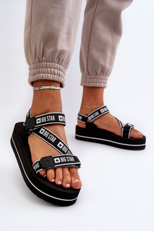 Sandales à plateforme pour femmes Big Star NN274A525 couleur noir