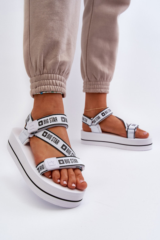 Sandales pour femmes à plateforme Big Star NN274A526 couleur blanc