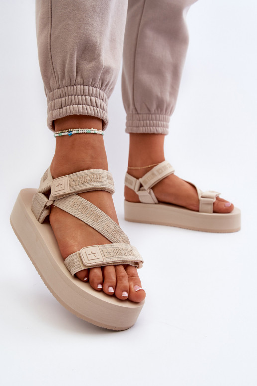 Sandales plateforme femme Big Star NN274A528 beige