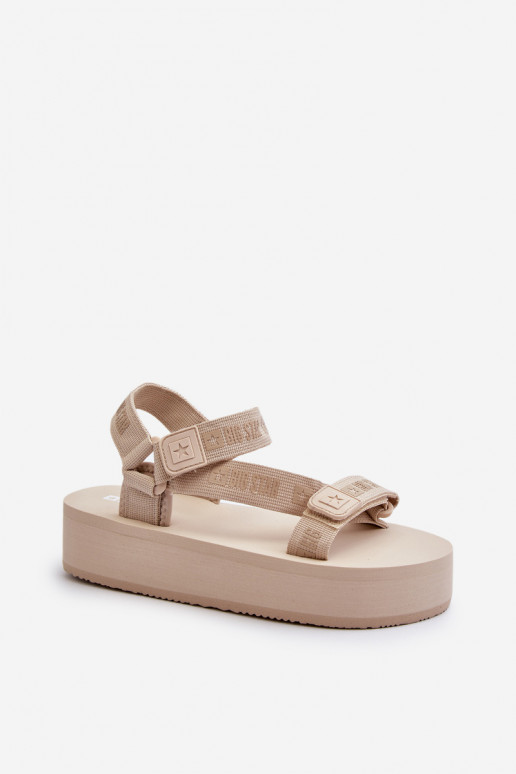 Sandales plateforme femme Big Star NN274A528 beige