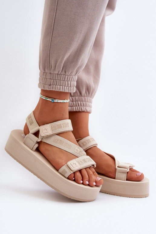 Sandales plateforme femme Big Star NN274A528 beige