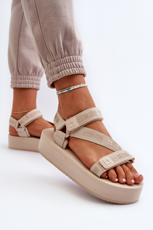 Sandales plateforme femme Big Star NN274A528 beige