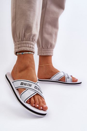 Chaussons femmePantoufles légèresj Podeszwie Big Star NN274A509 blanc