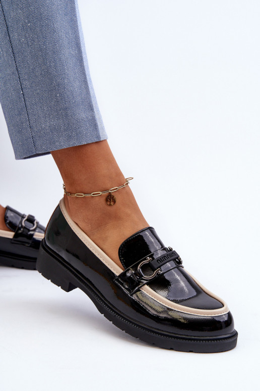 Chaussures vernies pour femmes Mocassins S.Barski HY336A couleur noir Chaussures vernies pour femmes Mocassins S.Barski HY336A couleur noir