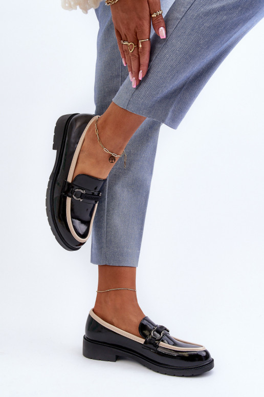 Chaussures vernies pour femmes Mocassins S.Barski HY336A couleur noir Chaussures vernies pour femmes Mocassins S.Barski HY336A couleur noir