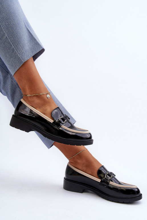 Chaussures vernies pour femmes Mocassins S.Barski HY336A couleur noir Chaussures vernies pour femmes Mocassins S.Barski HY336A couleur noir