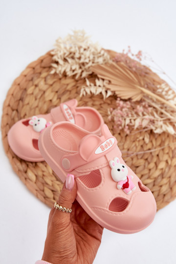 Chaussons Enfants Chaussons légers avec ornements couleur rose Opleja 2
