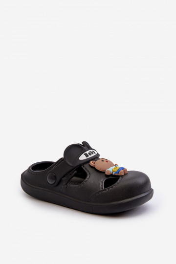 Chaussons Enfants Chaussons légers avec ornements couleur noire Opleja